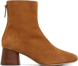 Mansur Gavriel 55mm suede block-heel boots - women - Lambskin/Kid Suede/Calf Leather - 35.5 - Brown