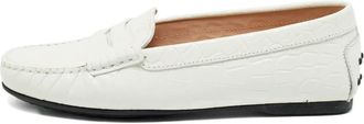Tod's Mocassini con effetto coccodrillo - Bianco