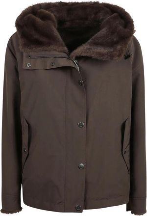 Max Mara Zanna Jacket - Dames - Winterjassen - Bruin - 2XS - Katoen - Jassen