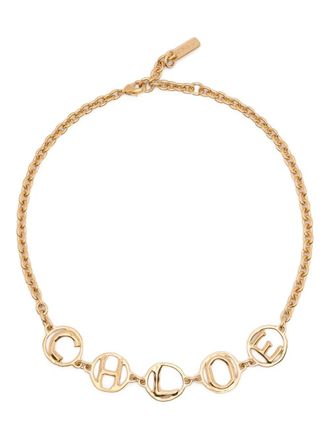 Chlo&eacute; The Chlo&eacute; Script charm necklace - Gold