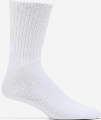 Cole Haan Mens Solid Marl Casual Crew Socks - White