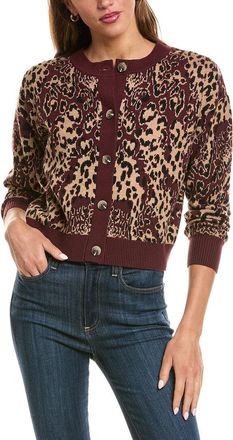 525 america Crewneck Leopard Cardigan
