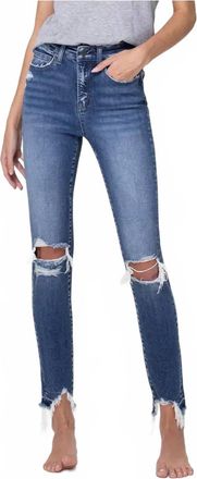Flying Monkey High Rise Distressed Skinny Jeans In Romantic Child