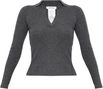 Max Mara Angel Cashmere Top - Dames - Cashmere truien - Grijs - XS - Kasjmier - Truien & Vesten