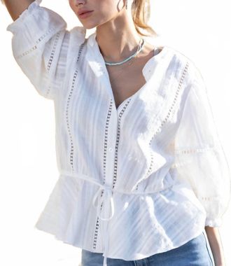 True Grit Womens Tara Blouse In White