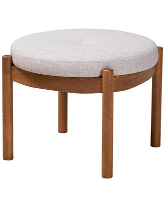 Baxton Studio Iliana Japandi Ottoman Footstool