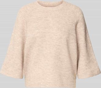 Only Oversized Strickpullover mit 3/4-Arm Modell SIMONI in Sand Melange, Gr&ouml;&szlig;e XL