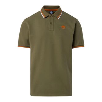 North Sails Polo Shirts, male, Green, Size: 3XL Polo maglia maglietta con logo e righe 692439