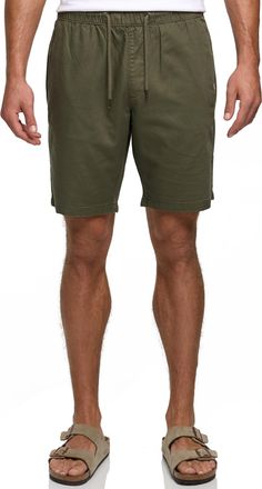 Indicode Shorts INDICODE INMelaton Shorts, Herren, Gr. XXL, N-Gr, army, Web, Obermaterial: 100% Baumwolle, unifarben, regular fit, Hosen Shorts