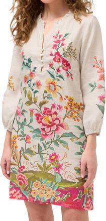 Johnny Was Shift Field Dress In Ecru Miraze