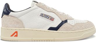 Autry Womens Medalist Leather Bicolor & Suede Sneakers