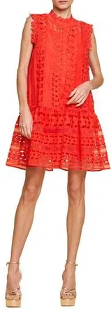 Ciebon Cara Butterfly Lace Shift Dress in Coral at Nordstrom Rack, Size X-Small
