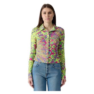 Versace Jeans Couture Kleurrijk Jersey Shirt- Strapless Model - Dames - Blouses & Shirts - Veelkleurig - Maat: XS Jersey