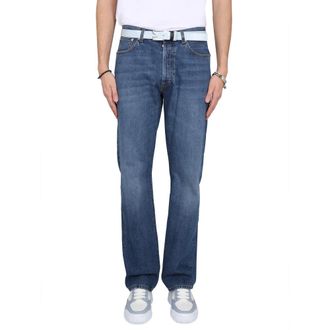 Alexander McQueen Jeans, Heren, Blauw, M, Katoen, Turn Up Jean