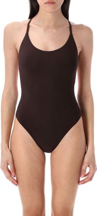 Lido Brown Uno low-cut swimsuit