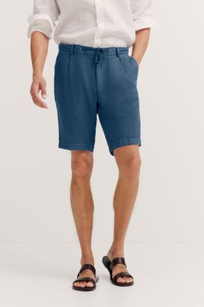 Bugatti Bermudas BUGATTI, Herren, Gr. 50, Normalgr&ouml;ssen, blau (370, marine), 55% Leinen, 45% Baumwolle, unifarben, normal, Hosen Bermudas, aus Leinen-Baumwoll