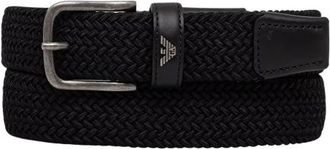 Emporio Armani Gevlochten riem - Heren - Riemen - Zwart - 115 CM - Leer - Accessoires