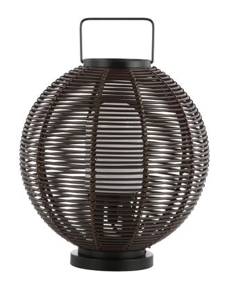 Jonathan Y Designs Jonathan Y Jigu 22In Outdoor Woven Globe Asian Led Lantern