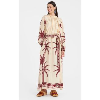 La DoubleJ Cerere Dress Plac&eacute;e Date Palms Ivory in Date Palms Plac&eacute;e Ivory at Nordstrom, Size X-Small