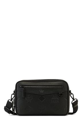 MCM Diamond Camera Bag in Maxi Monogram Leather in Black at Nordstrom