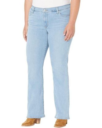 Levi's 415 Classic Jeans Women Blue Denim Stretch Bootcut Leg Zip Fly JDM950