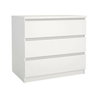 Dmora Dmora - Cajonera Artic, C&oacute;moda Multiusos, C&oacute;moda De Dormitorio, Gabinete Con Cajones, 77x50 H70 Cm, Blanco