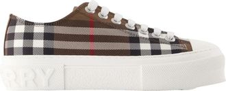Burberry Lf Trn Jack L Check Sneakers - Dames - Sneakers - Bruin - 38 EU - Schoenen