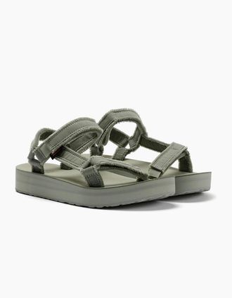 Teva Womens Teva Midform Universal Canvas Womens Seagrass Sandals - Green - Size: 4