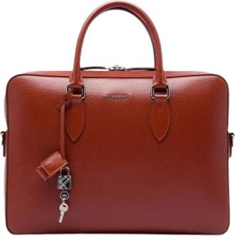 Burberry Pre-owned Business Bag - Heren - Vintage Handtas - Bruin - ONE Size - Leer - Vintage