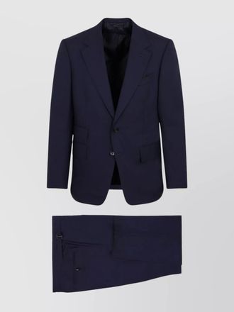 Tom Ford suit notched neckline flap pockets