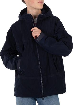 Burberry Ink Lightweight Hooded Logo Applique Jacket, Size X-Large
