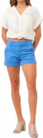 Dear John Denim North Hampton High Rise Shorts In Blue Star