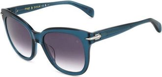 Rag & Bone RNB1088/G/S Asian Fit 1ED/DG Womens Sunglasses Green Size 55