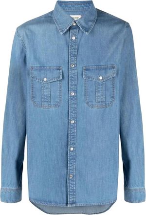 Zadig&Voltaire Camicia in denim con stampa slogan - - Shirts - Uomo - Blu - XL