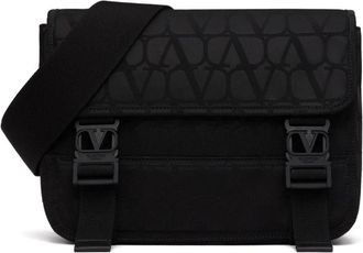 Valentino Garavani Toile Iconographe jacquard shoulder bag - men - CALFSKIN/Polyester/Cotton - One Size - Black