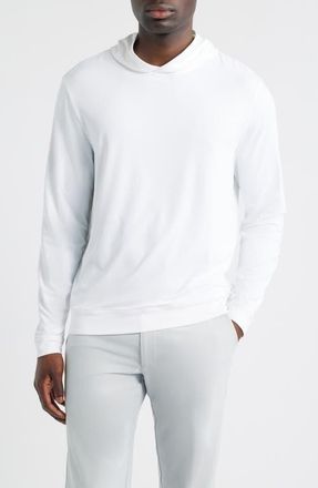 Johnnie-O Motion Performance Hoodie in White at Nordstrom, Size Xx-Large