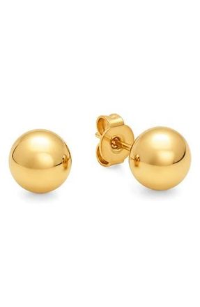 Steeltime 18k Gold Plated Ball Stud Earrings at Nordstrom Rack