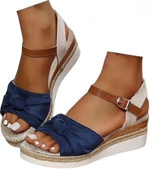 Generic Espadrilles Womens Wedges Orthopedic Sandals Orthopedic Sandals for Women Comfortable Platform Espadrille Shoes Dressy Summer Open Toe Ankle Strap Low