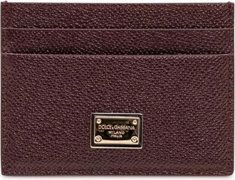 Dolce & Gabbana Dauphine Kaarthouder - Dames - Portefeuilles - Bruin - ONE Size - Leer - Accessoires