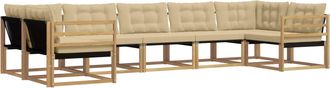 vidaXL Conjunto De Sof&aacute;s De Exterior 7 Uds. Y Beige Vidaxl