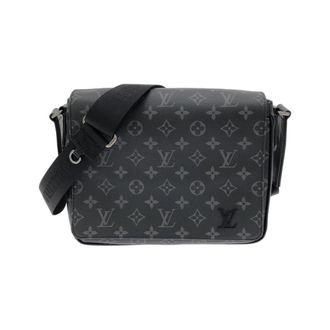 Louis Vuitton Black Coated Canvas Shoulder Bag (Pre-Owned)
