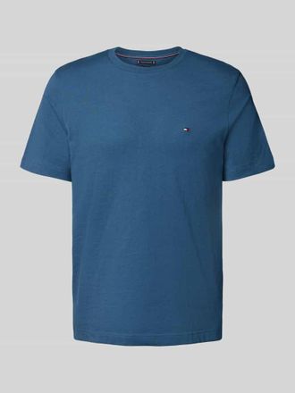 Tommy Hilfiger Regular Fit T-Shirt aus reiner Baumwolle in Petrol, Gr&ouml;&szlig;e XXL