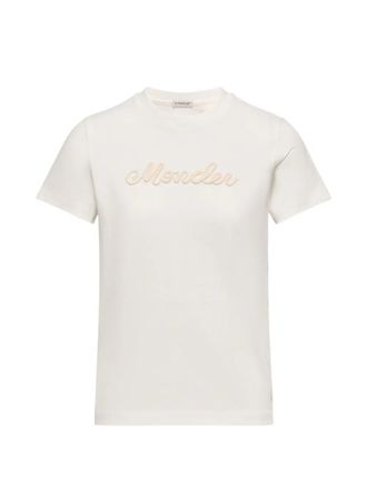 Moncler Short Sleeves Heavy Combed Cotton Jersey T-Shirt