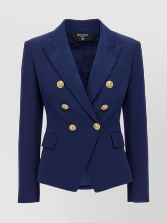 Balmain spiral blazer double-breasted peak lapels