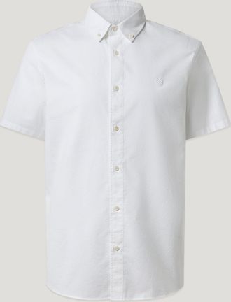 Belstaff Short Sleeve Street Shirt Mens Compact Cotton Oxford White Size 2XL