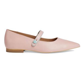 FLY London SULN265FLY Kaiser Leather Womens Casual Shoes - Pale Pink Skyblue - Size:UK 4