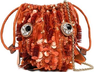 Anya Hindmarch Sequin-embellished Crystal-detail Crossbody Bag