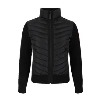 Canada Goose Winter Jackets, female, Black, Size: XS HyBridge Quilted Knit Jacket