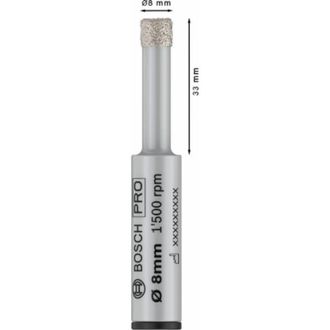 Bosch 1 punta de diamante pro de ceramica de easy dry (per piastrelle, piastrelle dure, diametro de 6 mm, accessori professionali per trapani/avvitatori)