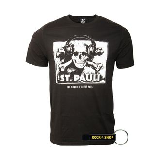 FC St. Pauli Mens T-Shirt Black Sound FCSP Fan Item + RocknShop Bottle Opener, black, XXL